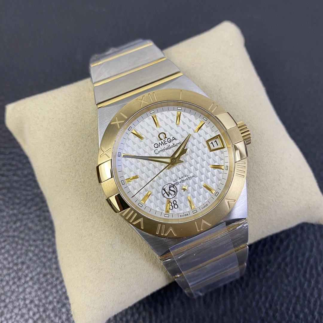 CBD Factory Omega Constellation Co-Axial 35mm Two-Tone White Pattern Dial (123.20.35.20.02.006) 1:1 Super Clone – DD2500 Movement ComfortFit 323